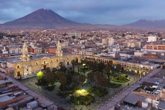 The white city of Peru, Arequipa. Its attractions, population, history and the Sumbay caves